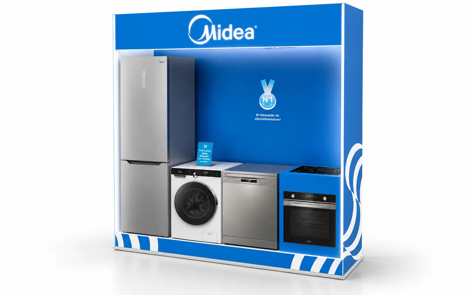 Mueble expositor de electrodomésticos para Midea