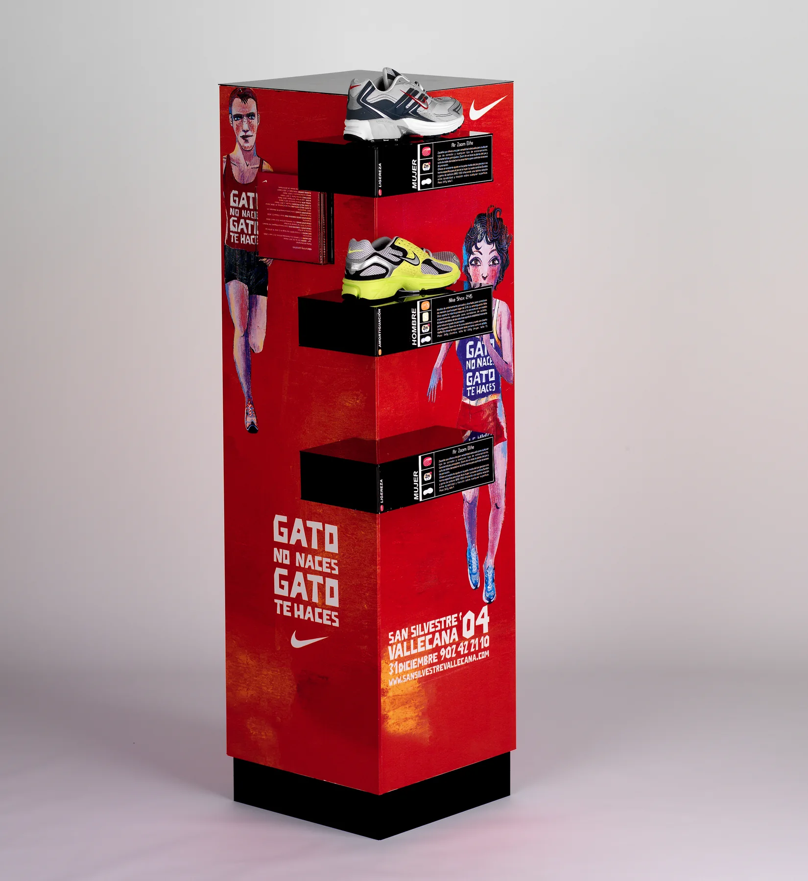 Mueble expositor de campaña para calzado Nike