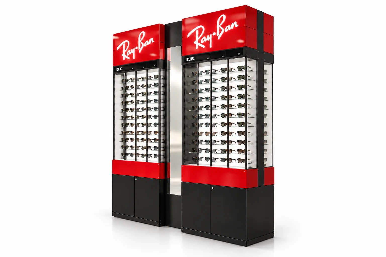Mueble expositor de pared para gafas Ray-Ban
