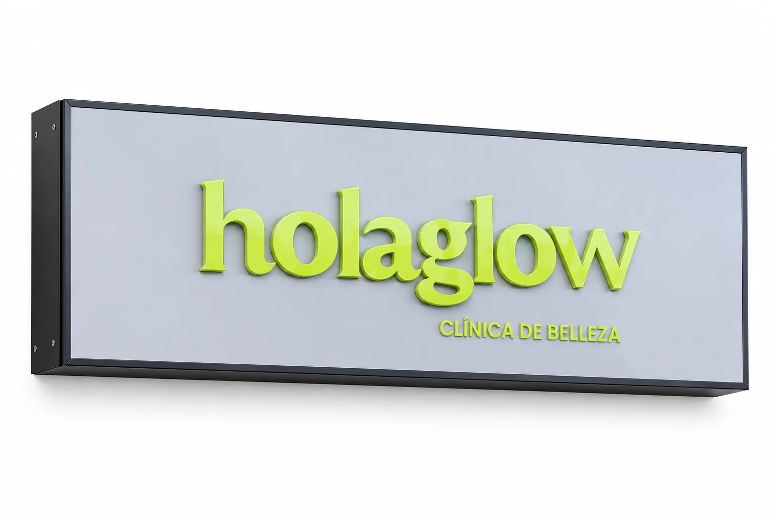 Rótulo luminoso de fachada para Holaglow
