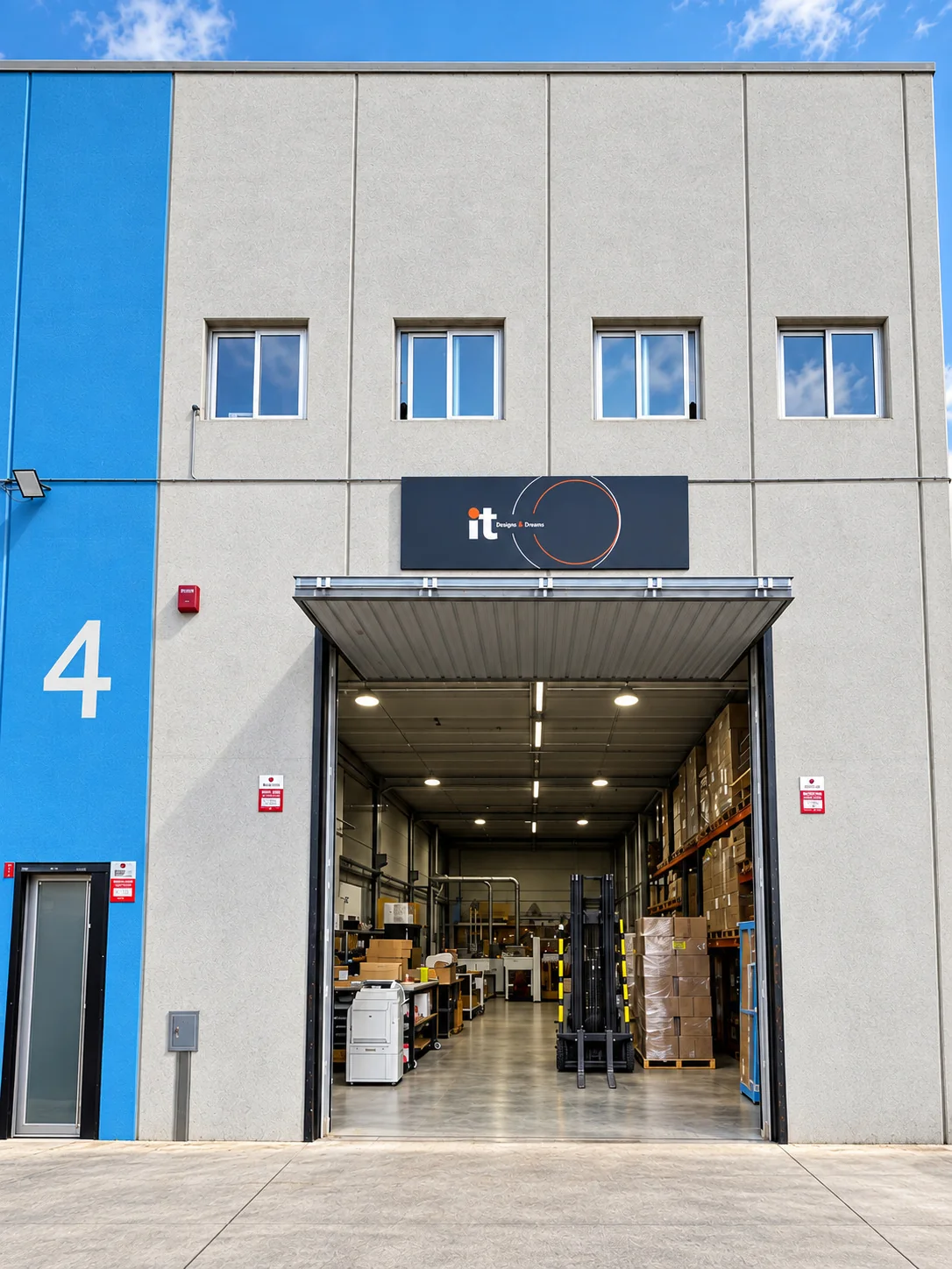 Entrada a la nave de producción de it Displays & Design